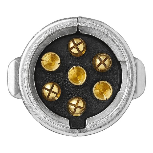 ProPlus 7-polige metalen aanhangwagenstekker - robuust en betrouwbaar - Ø 41 mm