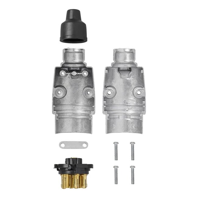 ProPlus 7-polige metalen aanhangwagenstekker - robuust en betrouwbaar - Ø 41 mm