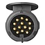 ProPlus 13-polige stekker - Jaeger type - PVC - direct plug-in - zwart