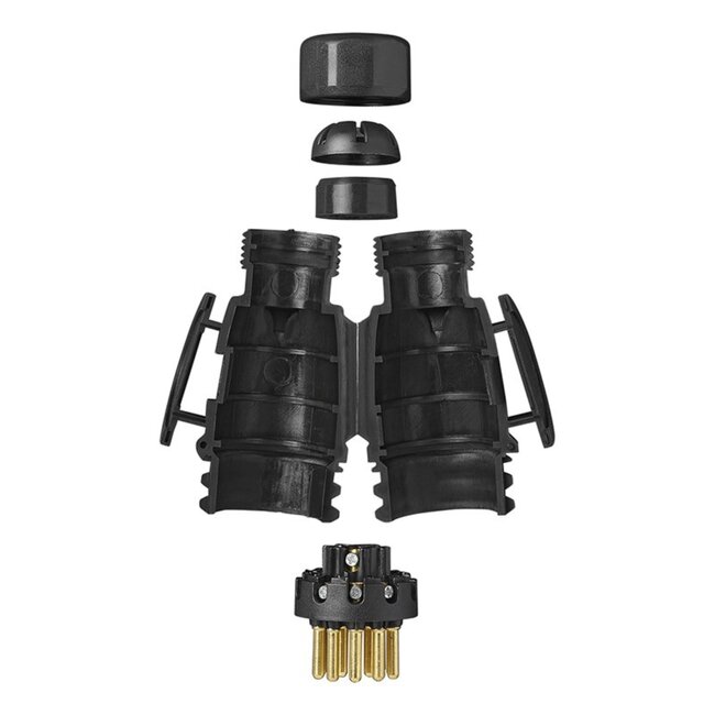 ProPlus 13-polige stekker - Jaeger type - PVC - direct plug-in - zwart