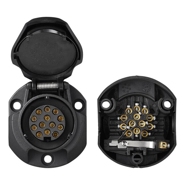 ProPlus Stekkerdoos - 13-polig - PVC - Jaeger type - zwart