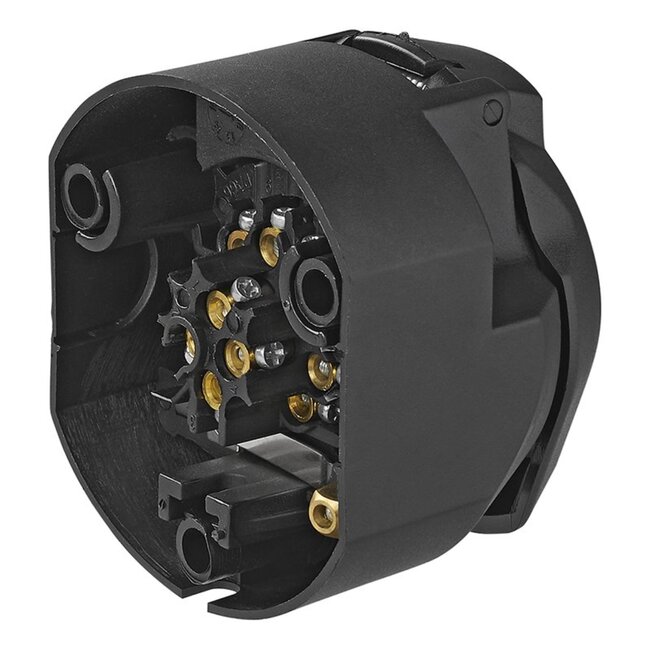 ProPlus Stekkerdoos - 13-polig - PVC - Jaeger type - zwart