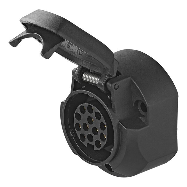 ProPlus Stekkerdoos - 13-polig - PVC - Jaeger type - zwart