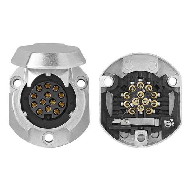 ProPlus Stekkerdoos - 13-polig - Metaal - Met mistlichtschakelaar