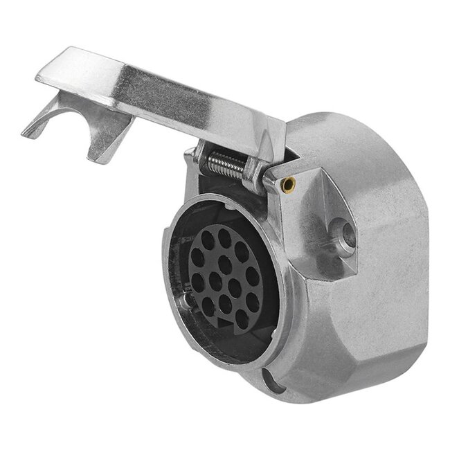 ProPlus Stekkerdoos - 13-polig - Metaal - Jaeger type - Verende klep