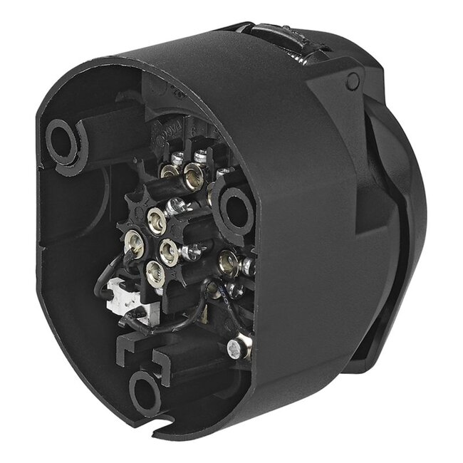 ProPlus Stekkerdoos - 13-polig - micro-switch - zwart - kunststof