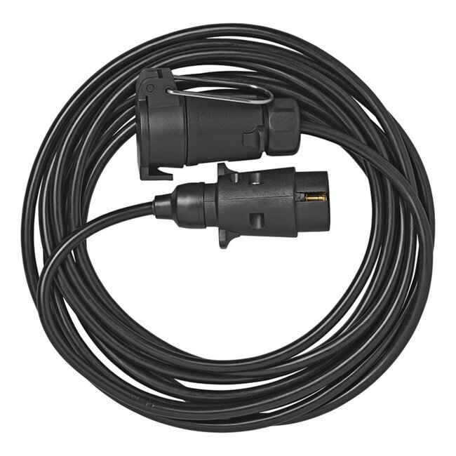 ProPlus Verlengkabel - 7-polig - 5 meter - zwart - kunststof