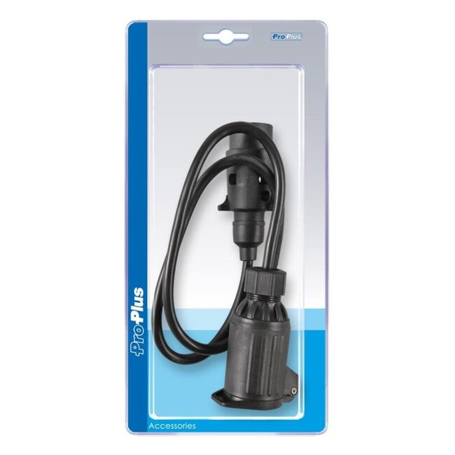 ProPlus Verloopkabel - 7-polig naar 13-polig - 80 cm - Voor aanhanger