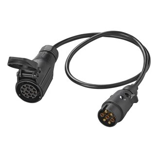 ProPlus Verloopkabel - 7-polig naar 13-polig - 80 cm - Voor aanhanger