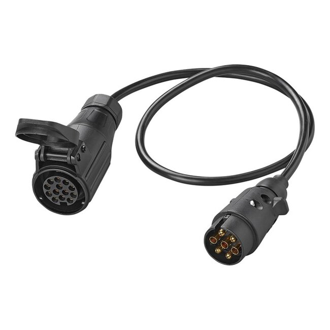 ProPlus Verloopkabel - 7-polig naar 13-polig - 80 cm - Voor aanhanger