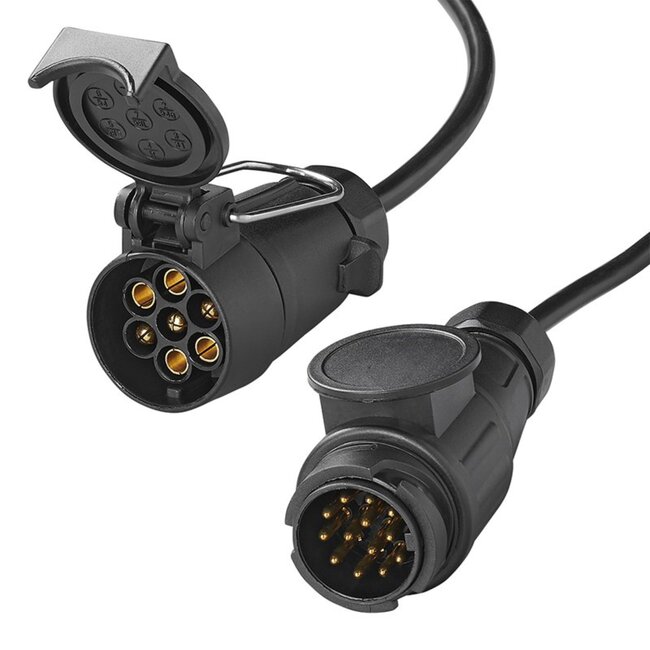ProPlus Verloopkabel - 13-polige stekker naar 7-polige contrastekker - 80 cm - Auto en aanhanger
