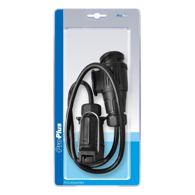 ProPlus Verloopkabel - 13-polig naar 7-polig - 80 cm - zwart - kunststof