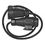 ProPlus Verloopkabel - 13-polig naar 7-polig - 80 cm - zwart - kunststof