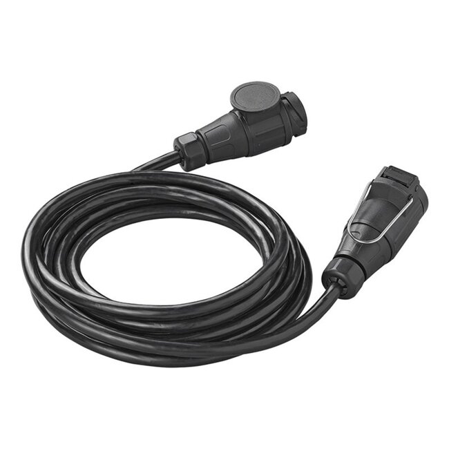 ProPlus Verlengkabel - 13-polig - 5 meter - zwart - voor aanhanger, caravan, trailer of fietsendrager