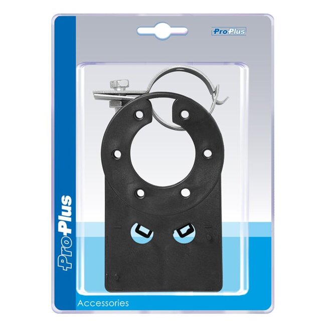 ProPlus Stevige stekkerdooshouder - metaal en kunststof - zwart - 16 x 7 x 4 cm