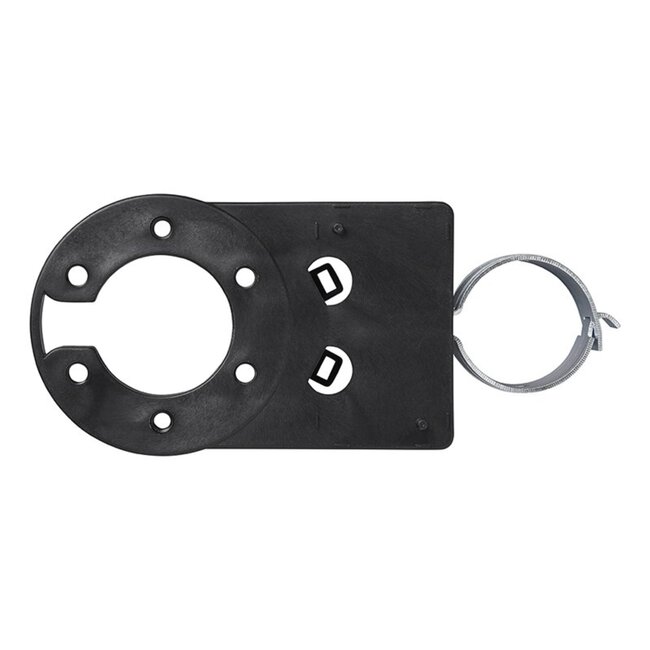 ProPlus Stevige stekkerdooshouder - metaal en kunststof - zwart - 16 x 7 x 4 cm