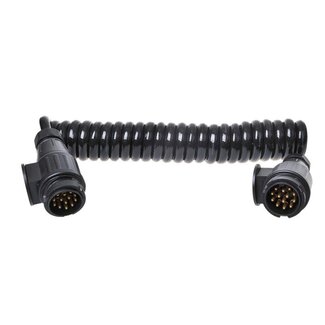 ProPlus Spiraalkabel - Verlengkabel - 13-polig - 3,5 meter - PVC - zwart ProPlus Spiraalkabel - Verlengkabel - 13-polig - 3,5 meter - PVC - zwart