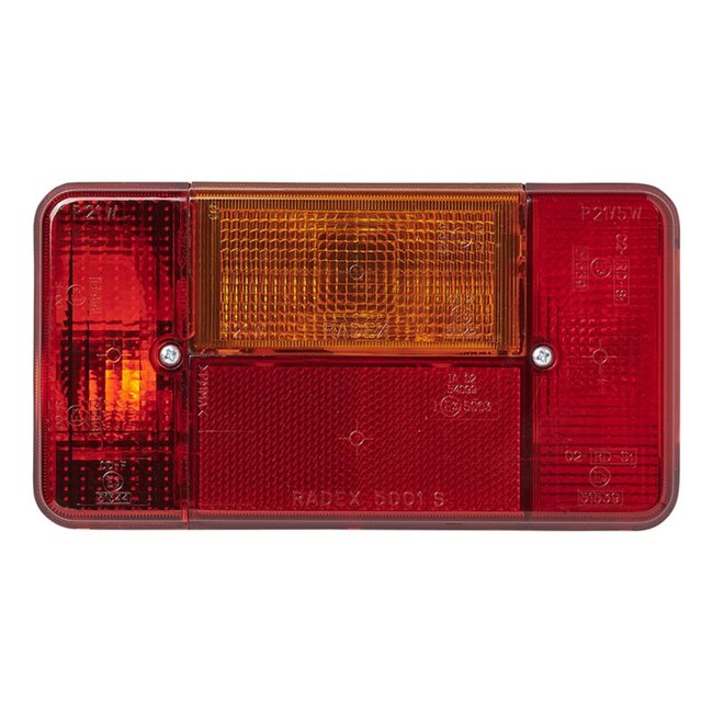 ProPlus Achterlicht aanhangwagen/caravan - 5 functies - links - 194 x 104 mm - rood