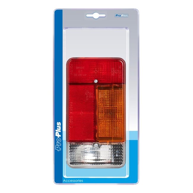 ProPlus Achterlicht aanhangwagen/caravan - 5 functies - rechts - 194 x 104 mm - rood
