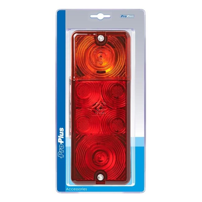 ProPlus Achterlicht aanhangwagen/caravan - 4 functies - 210 x 83 mm - rood