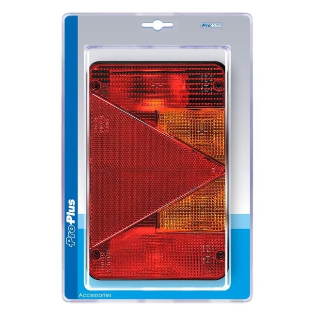 ProPlus Achterlicht aanhangwagen/caravan - 6 functies - links - 218 x 140 mm - rood