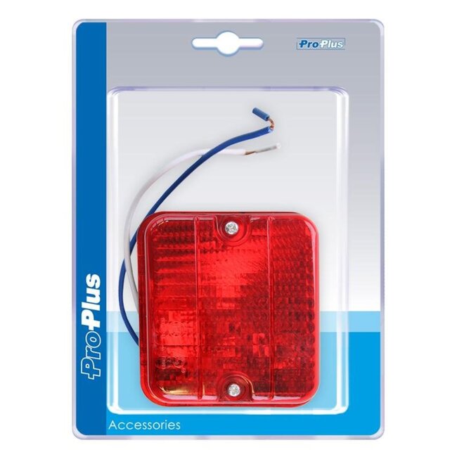 ProPlus Mistachterlicht - 75 x 85 mm - Rood - E9-gekeurd - Inclusief gloeilamp - Met bevestigingsmateriaal