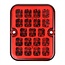 ProPlus Mistachterlicht - 19 LED's - 12V/24V - E-keur - 100 x 81 mm - Rood