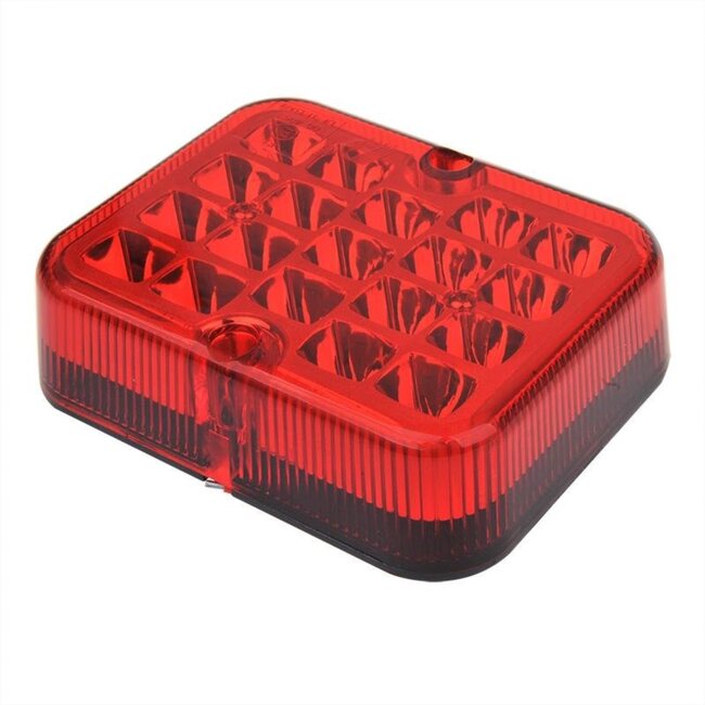 ProPlus Mistachterlicht - 19 LED's - 12V/24V - E-keur - 100 x 81 mm - Rood
