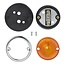 ProPlus Zijmarkeringslamp - Oranje - Verchroomde ring - Rubber basis - Ø 70 mm - Inclusief 12V gloeilamp