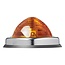 ProPlus Zijmarkeringslamp - Oranje - Verchroomde ring - Rubber basis - Ø 70 mm - Inclusief 12V gloeilamp