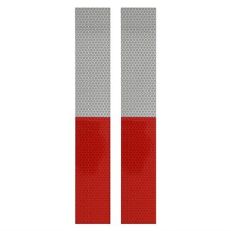 ProPlus Reflecterende tape - buitengebruik - rood/wit - 30 cm - 2 stuks
