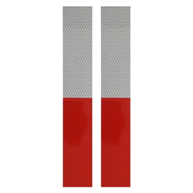 ProPlus Reflecterende tape - buitengebruik - rood/wit - 30 cm - 2 stuks
