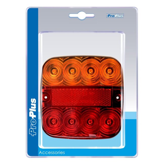 ProPlus Achterlicht aanhangwagen - 12V - 5 functies - 8 LED - waterdicht - 107x107 mm