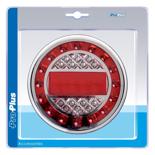 ProPlus Achterlicht aanhangwagen/caravan - 4 functies - LED - waterdicht - 12V & 24V - 125 mm