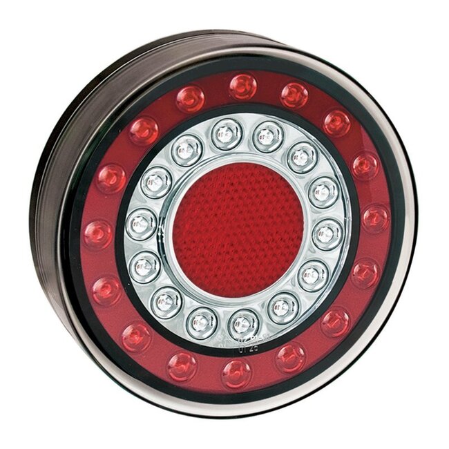 ProPlus Multifunctioneel LED achterlicht - 4 functies - 12V & 24V - waterdicht - 125 mm - rond