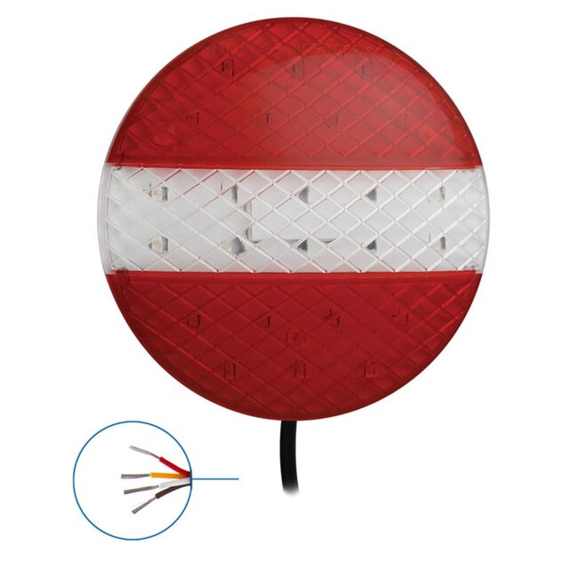 ProPlus Achterlicht aanhangwagen - 3 functies - waterdicht - 12V & 24V - 140 mm