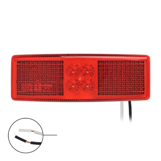 ProPlus Markeringslamp - Contourverlichting - LED - Waterdicht - 110 x 40 mm - Rood - 12V & 24V