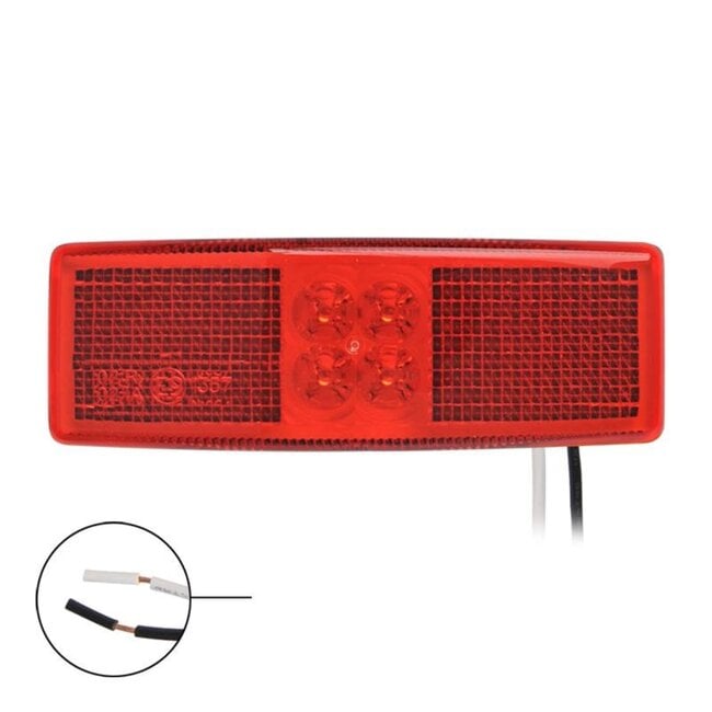 ProPlus Markeringslamp - Contourverlichting - LED - Waterdicht - 110 x 40 mm - Rood - 12V & 24V