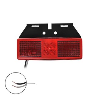 Pro Plus Markeringslamp - Contourverlichting met Houder - 110 x 40 mm - 12 en 24 Volt - LED - Rood - blister