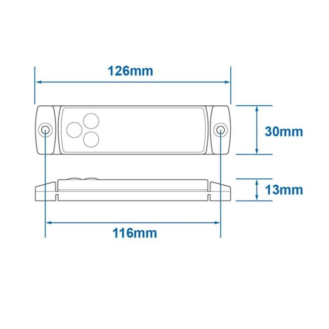 ProPlus Markeringslamp - Contourverlichting - LED - Waterdicht - 126 x 30 mm - Wit