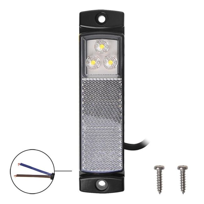 ProPlus Markeringslamp - LED - Waterdicht - 12/24 Volt - Wit - 126 x 30 mm