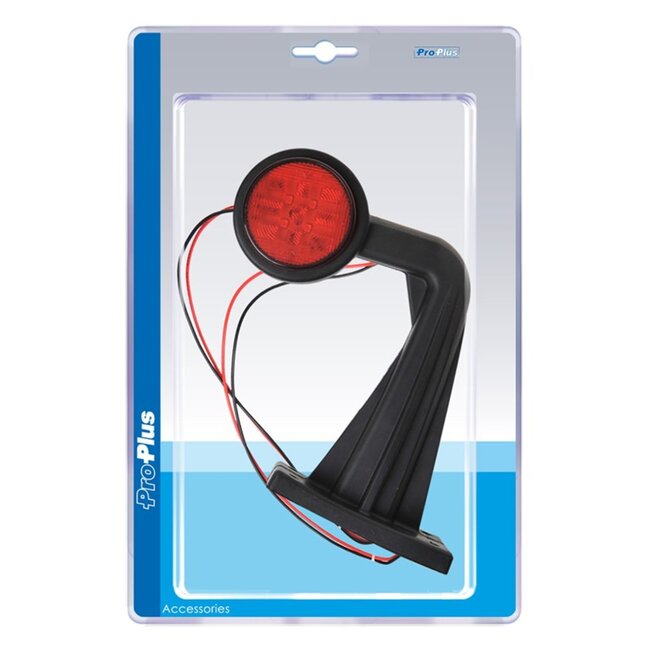 ProPlus Haaks breedtelicht - 160 mm - 10-30 Volt - 8 LED - Rood/Wit - Waterdicht