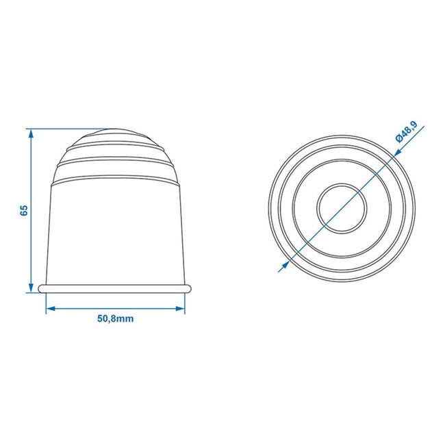 ProPlus Universele trekhaakdop - polyester - zwart - beschermend