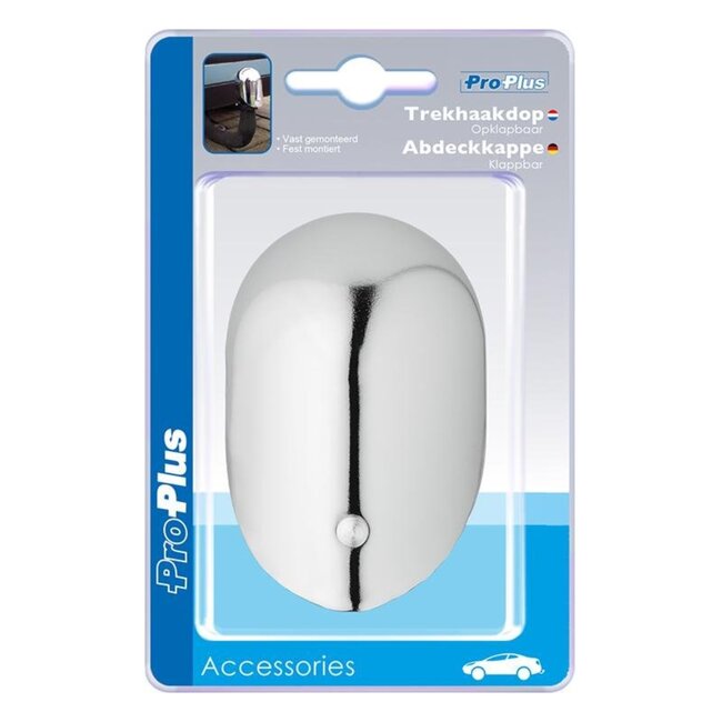 ProPlus Universele trekhaakdop - chroom - opklapbaar - metaal