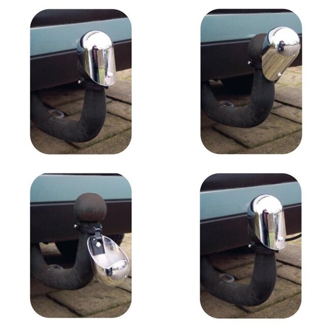 ProPlus Universele trekhaakdop - chroom - opklapbaar - metaal