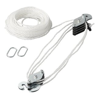 Pro Plus Handtakel - 20 meter Nylon Touw - Maximale Belasting 180 kilo