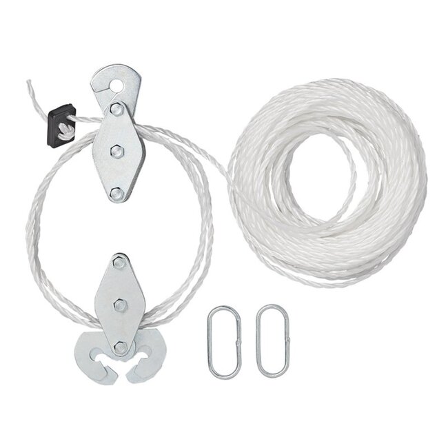 ProPlus Handtakel - 20m Nylon Touw - Max. Belasting 180kg - Breekkracht