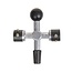 ProPlus Accupoolreiniger - 4-zijdig - Universeel - Verbeterde geleiding - 12.5 x 10.5 cm - Zilver