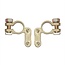 ProPlus Accupoolklem set - messing en staal - Ø 16-17 mm - goud - 2 stuks