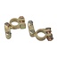 ProPlus Accupoolklem set - messing en staal - Ø 16-17 mm - goud - 2 stuks